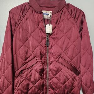 Coach Women's Quilted Burgundy Jacket